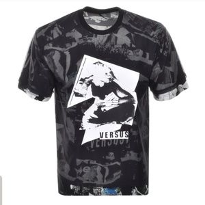 Versus Versace Printed Mesh T Shirt